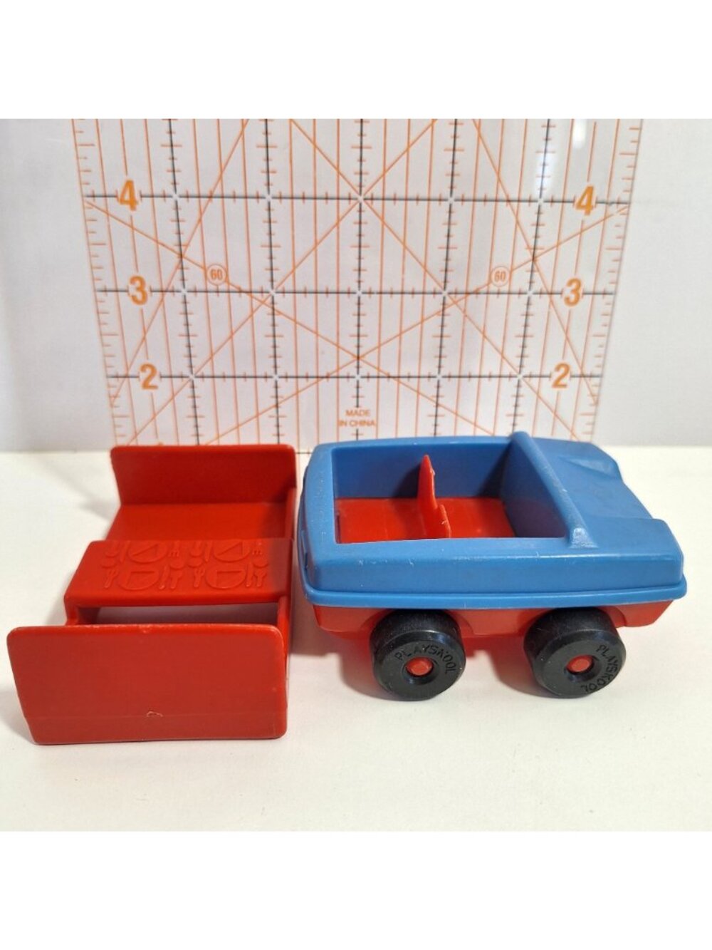 Playskool Familiar Places Blue Red Car Restaurant Table Vintage Replacement Lot - Picture 7 of 8
